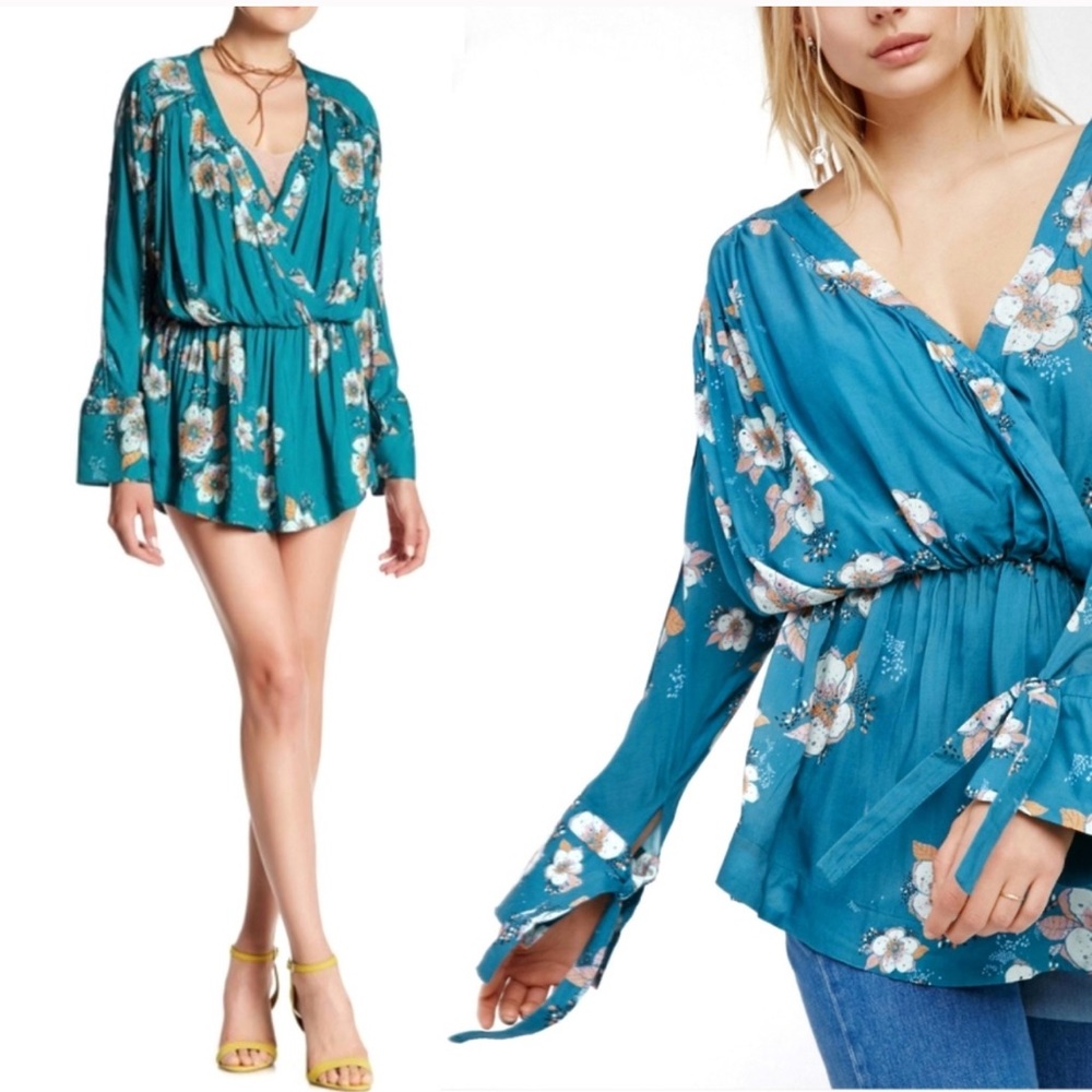Free People Tuscan Dreams floral Tunic Mini dress
